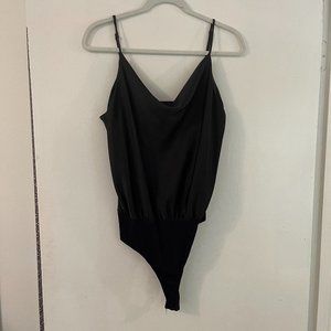 Black Cowl Neck Cami Bodysuit